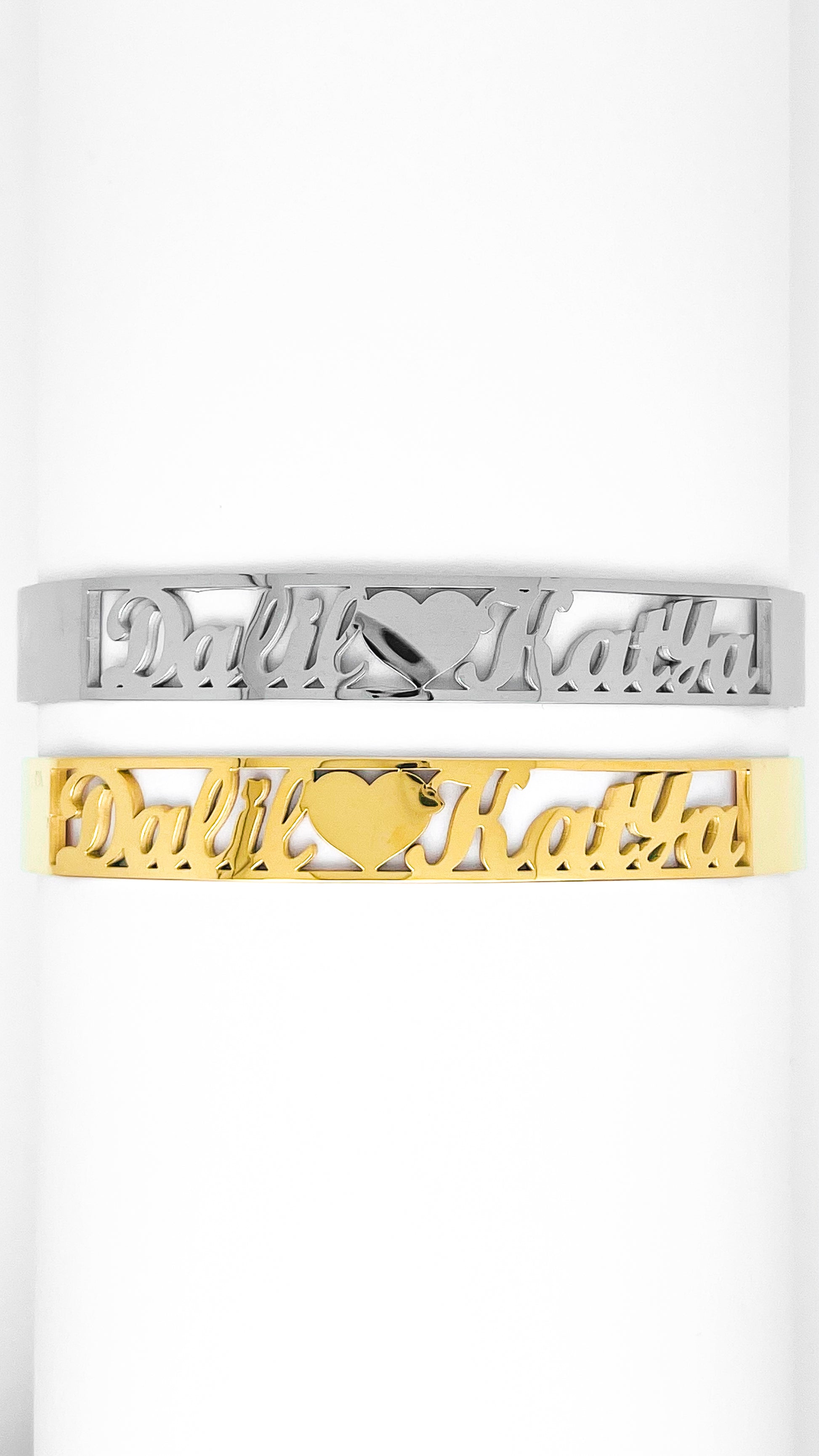 Personalized Bangle - Two Names Style