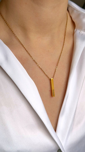 Personalized Chain - Engraved Bar 